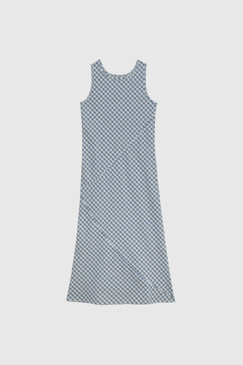 Larva Dress - Blue Check - Image 9
